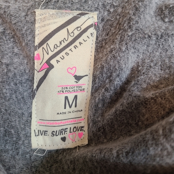 Mambo Australia Gray Fleece Sweatshirt M - Picture 5 of 5